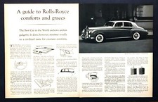 1960 Rolls-Royce Silver Cloud II Sedan photo "Comfort & Graces" 2-page print ad