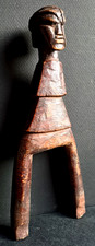 ART AFRICAIN Ancien  Lance-Pierre rituel SCULPTE  "personnage"   COTE d'IVOIRE