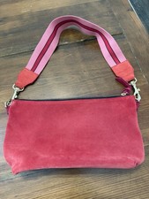 Letizia Boretti Handmade 2 Toned Red Suede Shoulder Bag
