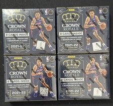 LOT of (4) 2021-22 Panini Crown Royale Basketball Hobby Boxes Sealed