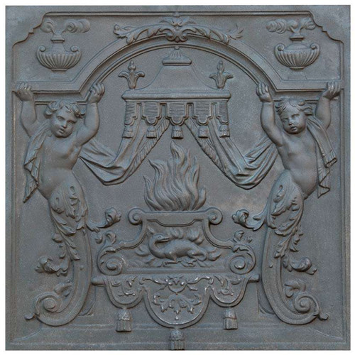 Plaque cheminée fonte - plaque,