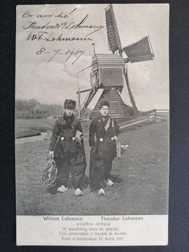Cpa amsterdam 1907 globe - amsterdam,