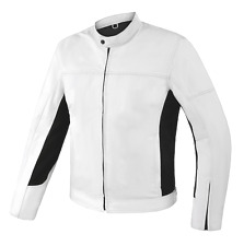veste moto homme Rebel Streetfighter cuir protections homologuées CE blanc L
