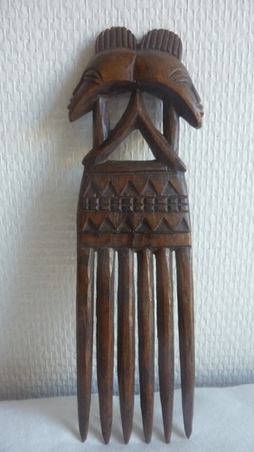 Ancien peigne africain bois - peigne, en