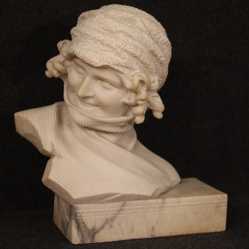 Marbre signé statue - statue, portrait
