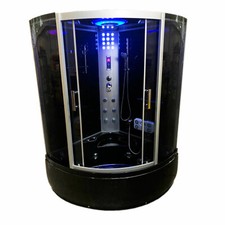 BAIGNOIRE BALNEO DOUCHE BALNEO 130 x 130 cm TOURBILLON MASSANTE SPA NOIR Vienna