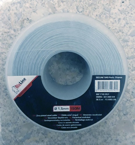 Bizline câble acier zingué - câble,
