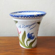 Charolles. Pot en faïence Miel d'Auvergne décor polychrome de fleurs, XIX-XXe