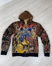 Vintage Christian Audigier Zip Up Hoodie Y2K Big Logo Men's Size