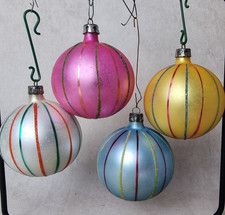 Boule Noël Vintage Verre – Ornement Sapin Multicolore DROGUET