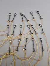 LQ977 HO TRAIN 1/87 set of 17 antique floor lamps 50 mm high