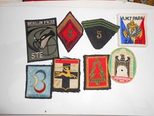 Lot d'insignes tissu