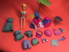 Polly Pocket poupée doll figurine scooter barbecue vêtements clavier