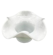 Vase French Milk Glass BlackBerry Spray J.I.P Blue Hue Color Fenton Vintage