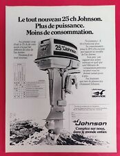 New 1977 JOHNSON 25CV Marine Engine Boating Boat Press Advertisement