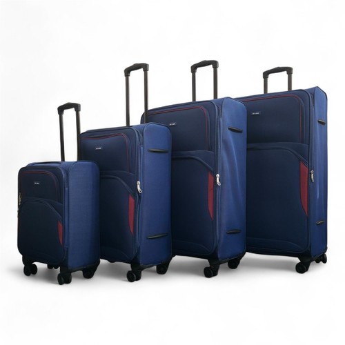 Valise souple extensible bleu - souple,