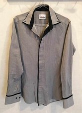 Chemise grise fines rayures