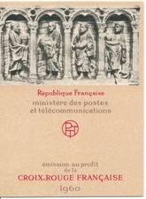 Timbre France Carnet Croix rouge 1960**
