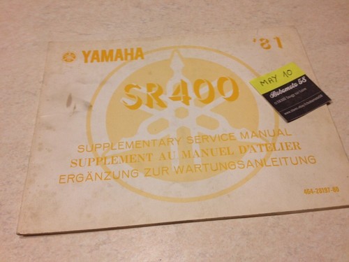 Yamaha sr400 4g4 - 4g4, 1981