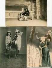 Spectacle Musique Théatre LOT 3 cartes dont une carte PHoto artistes sur scène