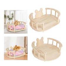 Lit en bois pour lapin, facile à assembler, Cage pour petits animaux, habitat