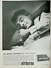1963 PRESS ADVERTISEMENT AIRBORNE SOFA BEDS IN FULL COMFORT 