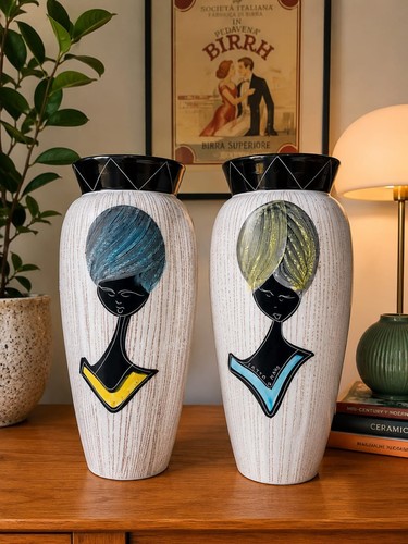 Paire vases italiens mid - vases,