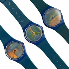SWATCH Art special Jean-Michel Folon full series 3 watches signed Folon NEW