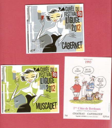Lot etiquettes bd vins - ,