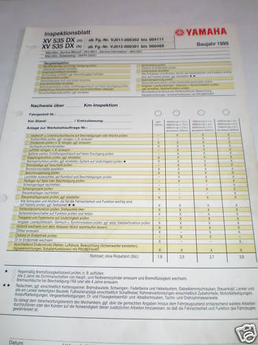 Inspektionsblatt service - /,
