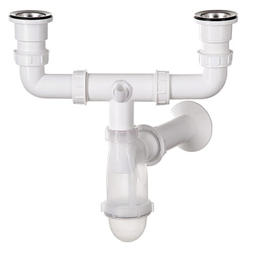Siphon double évier