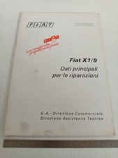 Original 1973 Fiat X1/9 Main Data Manual