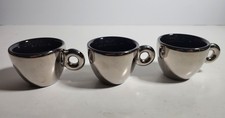 illy Art Collection Mirror Espresso Cappuccino Cup Silver Marc Quinn Set Of 3
