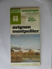 Carte IGN verte 66 avignon montpellier edition 3  1976