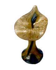 volubilis vase blue yellow murano blown glass