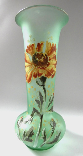 Vase verre émaillé - verre,