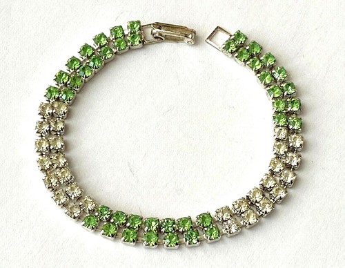 Bracelet vintage strass - bracelet,