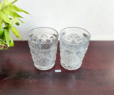 Vintage Val St Lambert Clear Glass Tumbler Beautiful Design Belgium Props G373