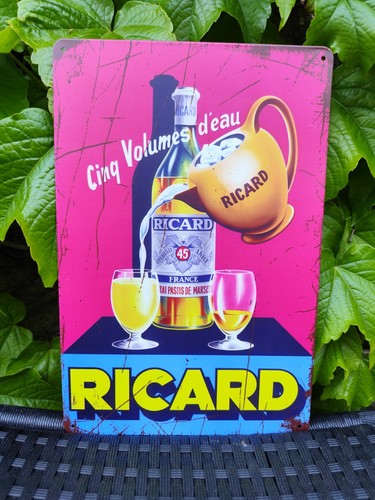 Plaque métal ricard 20x30cm - métal,