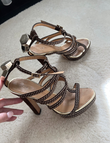 Dsquared2 brown suede gold - suede,