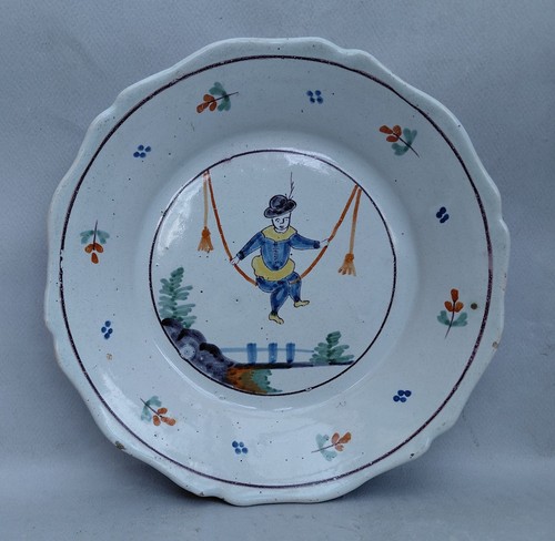 Nevers assiette faience a - nevers., en