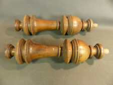 Paire anciennes colonnes en bois tournée de meuble buffet ancien Henri 2