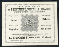 Early 20th Century Color Chart Advertising "Louis Roquet Drugstore in Granville - Manche"