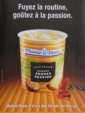 PRESS AD 2014 GRANNY NOVA PINEAPPLE YOGURT PASSION ESCAPE THE ROUTINE