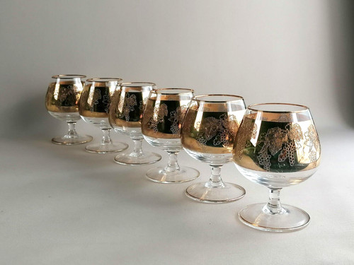 Verres cognac cristal or - cognac,