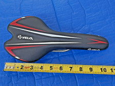 VELO Road Bike Bicycle Leather Saddle Seat Black/Red/White