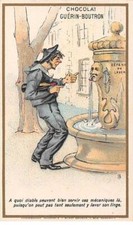 Chromos.AM15862.6x9 cm approx.Guérin-Boutron.Chocolate.Fountain.What the hell