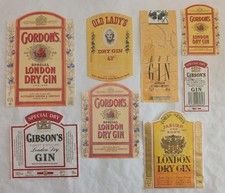 Lot de 7 étiquettes de GIN