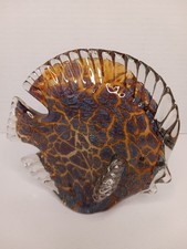 Art Glass BUTTERFLY FISH Figure PAPERWEIGHT Juliana Objets D'ART New Unbroken 2