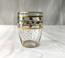 CLAIN et PERRIER in PARIS glass / glass crystal gilded with fine gold 8 cm 19th century